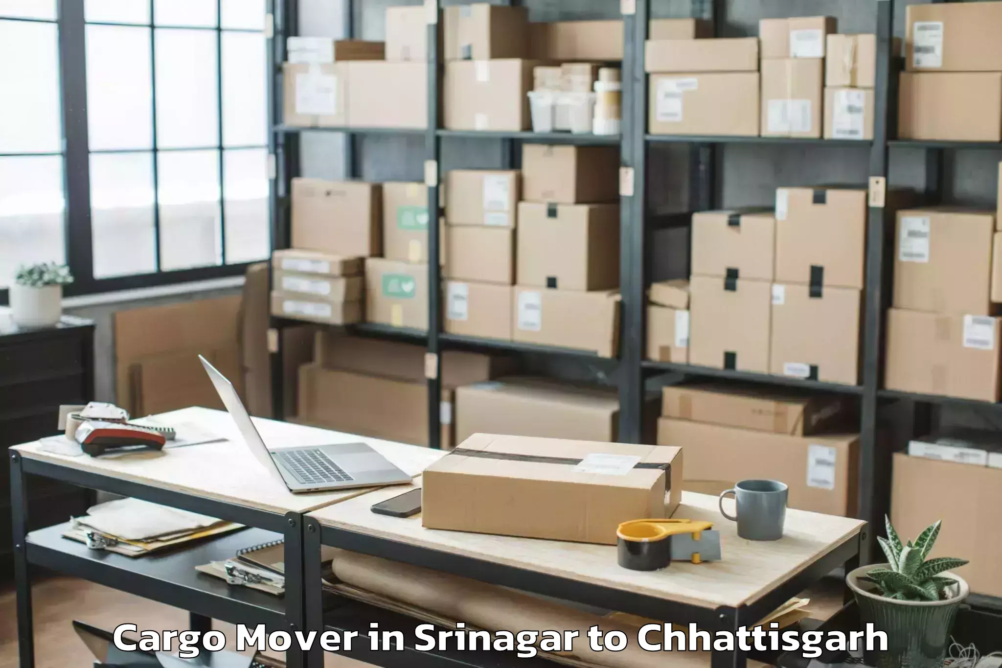 Reliable Srinagar to Chhindgarh Cargo Mover